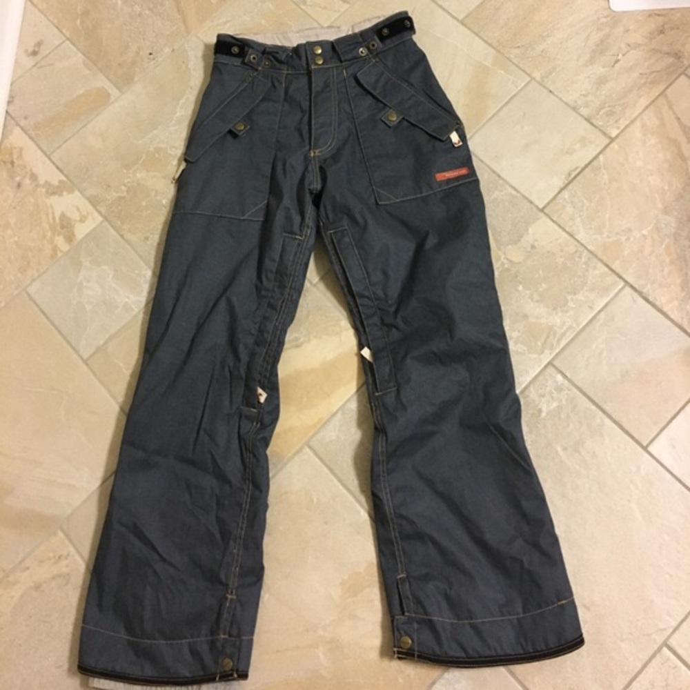 Denim snow pants / snowboard pants / ski pants